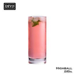 DIVO 水晶厚底直杯 240mL 水晶玻璃杯 海波杯 水杯 果汁杯 啤酒杯