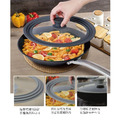 ZERO原點居家 三環矽膠玻璃蓋 一蓋3鍋用 16-20／24-28cm 矽膠玻璃鍋蓋 玻璃鍋蓋 鍋蓋 節省空間_4