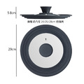 ZERO原點居家 三環矽膠玻璃蓋 一蓋3鍋用 16-20／24-28cm 矽膠玻璃鍋蓋 玻璃鍋蓋 鍋蓋 節省空間_7