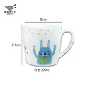 韓國ERATO可愛兔兔系列水杯茶杯早餐情侶牛奶杯雙色馬克杯(一組盒裝兩入)_8