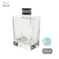100mL 200mL 方形酒瓶 6入組 /扁酒瓶/熱銷鋁蓋包裝瓶/玻璃瓶/香水瓶/極簡玻璃瓶 冷萃咖啡 (一組6入)_1