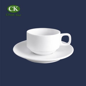 【CK全國瓷器】咖啡杯系列 可疊咖啡杯盤 140mL 190mL 陶瓷咖啡杯 C011/C012 咖啡盤S011