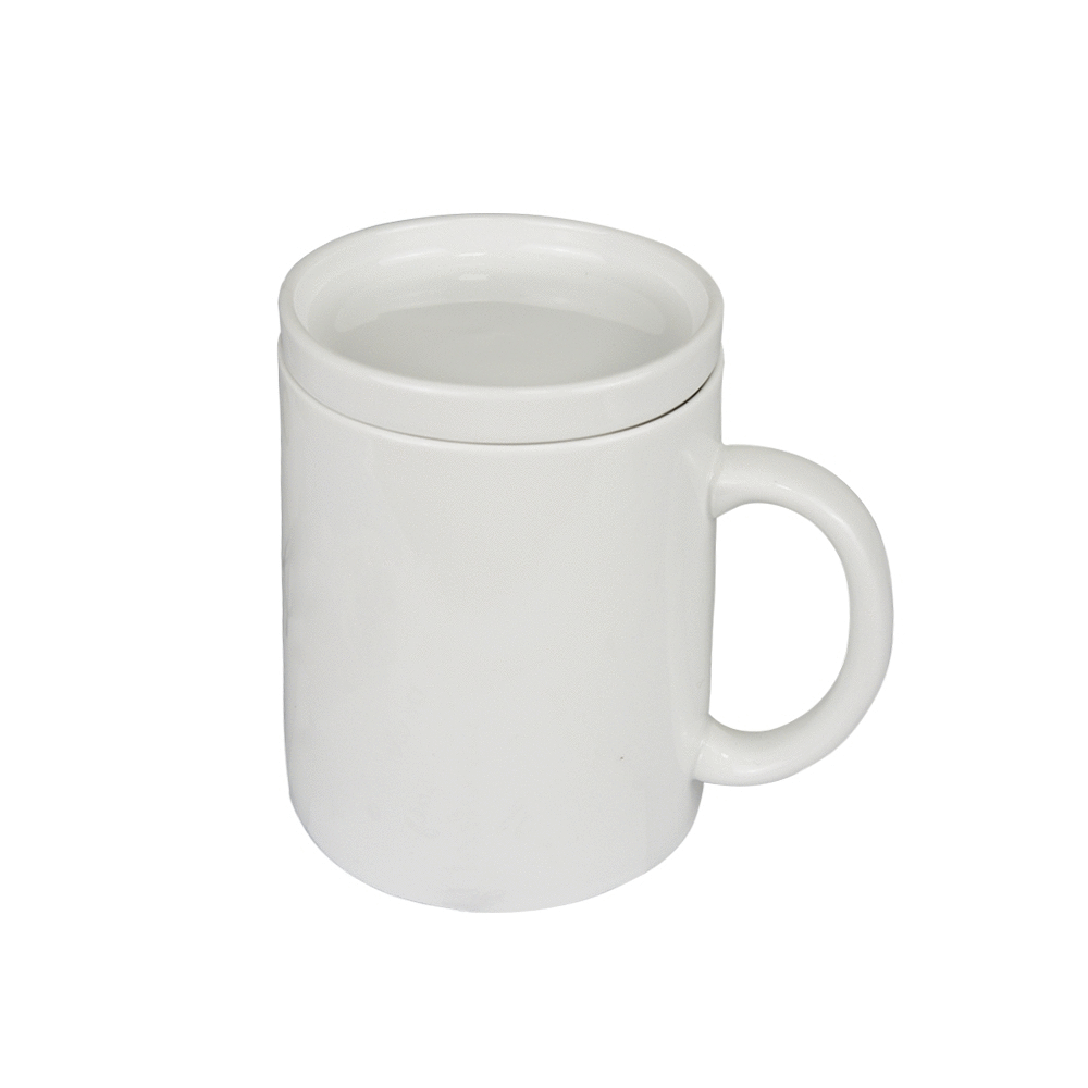 ZERO原點居家 MIT台灣製造 帶蓋馬克杯 560mL直身杯／640mL胖胖杯 純白大馬克杯 牛奶杯 大水杯 陶瓷杯