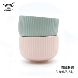 【韓國ERATO】韓式 條絨湯碗 3.8" 5" 6.5" 飯碗 湯碗 甜湯碗 陶瓷碗 素色碗