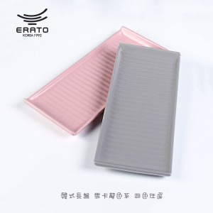  【韓國ERATO】馬卡龍色系 韓式長盤 長方盤 陶瓷長盤 繽紛長方盤 彩色長方盤
