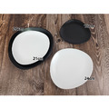 【韓國ERATO】鵝卵石 圓卵石淺盤 24cm 26cm 三角圓盤 圓弧三角形盤 純色餐盤 淺盤_7