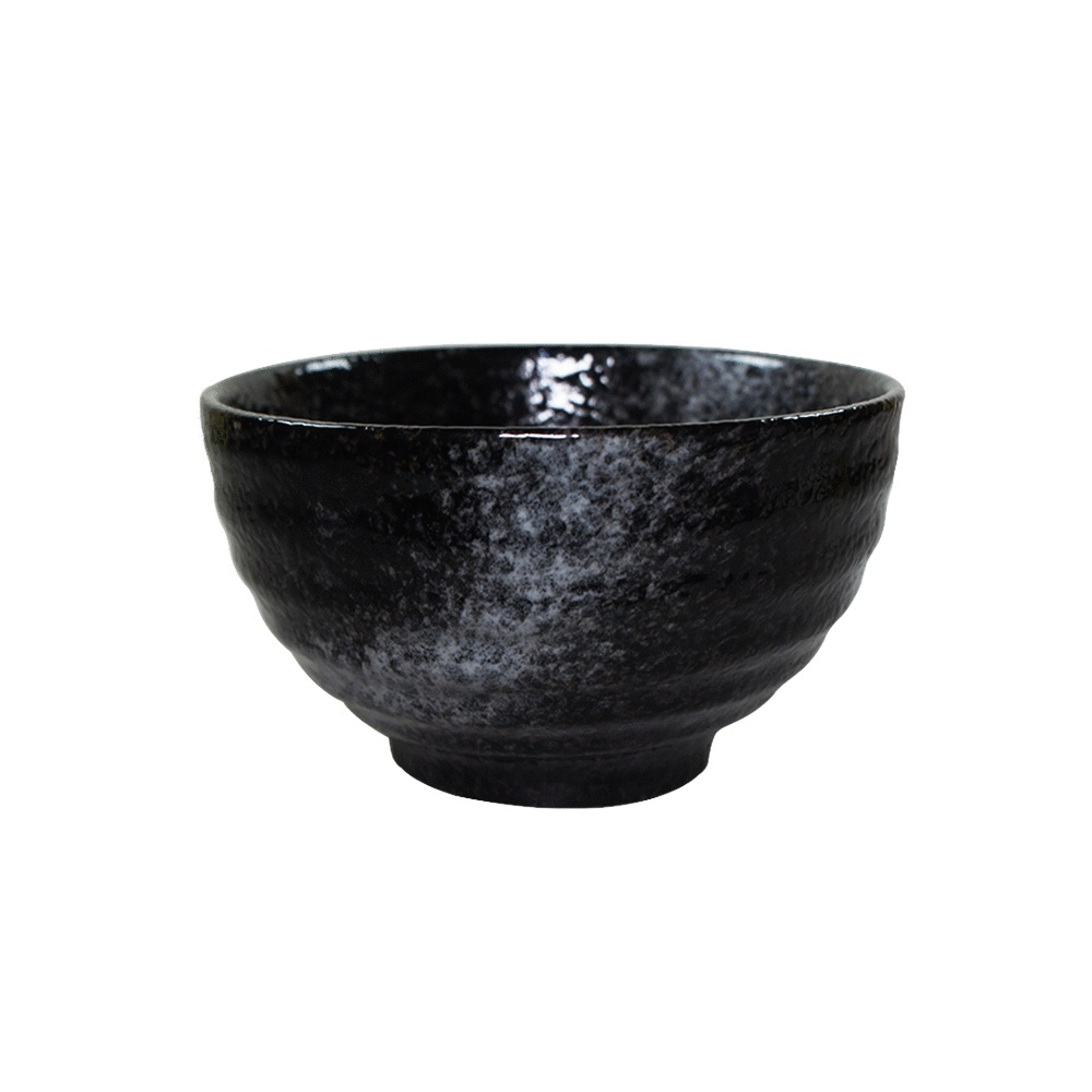 【韓國ERATO】黑雲系列-飯碗 4英寸 米飯碗 刷毛厚直口碗 日式和風 家用小飯碗 小湯碗 陶瓷碗 陶瓷餐具