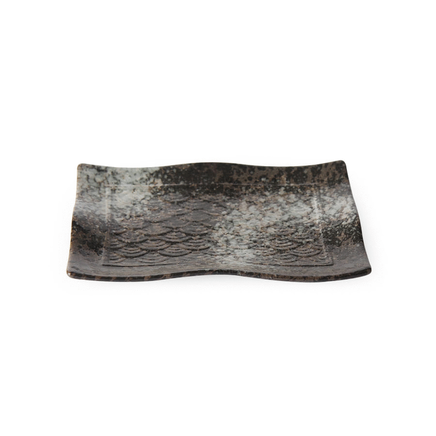 【韓國ERATO】 黑雲系列 波浪長方盤 壽司盤 炸物盤 水果盤 冷盤 陶瓷盤 10吋 12吋 兩尺寸任選