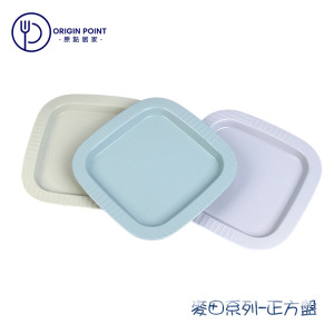 ZERO原點居家 北歐風 麥田系列-正方盤 7.25吋 10吋 菜盤 點心盤 餐盤 展示盤 方盤