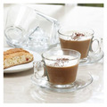 【Pasabahc】精緻咖啡杯盤6入組（6杯6盤）195mL 195cc 玻璃咖啡杯 花茶杯 咖啡杯盤組 杯盤組_7