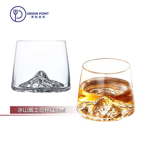 【DELI德力玻璃】冰山威士忌杯 230mL 230cc 雪山杯 富士山杯 造型玻璃杯 酒杯 玻璃杯