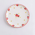 ZERO原點居家 花樣系列-草莓盤 9.5吋 釉下彩 淺盤 圓淺盤 餐盤 圓餐盤 花樣餐盤 菜盤 陶瓷盤 碗盤_7