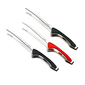 【CCKO】不鏽鋼 矽膠隔熱 牛角夾 可立式 不沾桌 料理夾 燒烤夾 萬用夾 不鏽鋼夾 食品夾 露營 3色任選