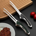 【CCKO】不鏽鋼 矽膠隔熱 牛角夾 可立式 不沾桌 料理夾 燒烤夾 萬用夾 不鏽鋼夾 食品夾 露營 3色任選_5