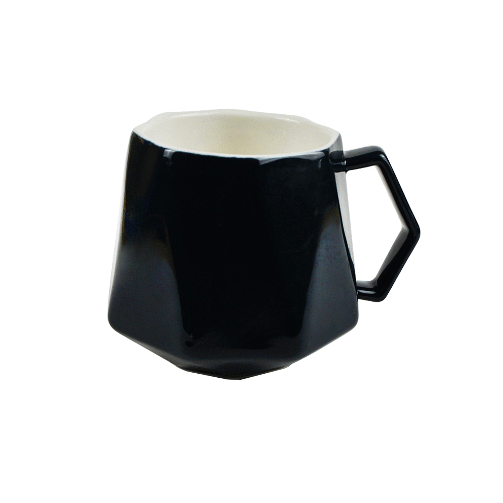 ZERO原點居家 八角馬克杯 400mL 400cc 造型馬克杯 八角造型 水杯 辦公杯 陶瓷杯 陶瓷馬克杯