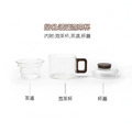 ZERO原點居家 玻璃泡茶杯 150mL 150cc 玻璃濾茶杯 玻璃茶杯 玻璃花茶杯 實木把手 耐熱玻璃_3
