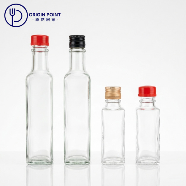 ZERO原點居家 方形酒瓶6入組 100mL 250mL鋁蓋包裝瓶 玻璃方瓶 極簡玻璃瓶 方形玻璃瓶