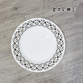 ZERO原點居家 藝術鏤空陶瓷盤 幾何鏤空平盤 展示盤 蛋糕擺盤 宴會盤 樣品屋擺設 派對盤 鏤空盤_1