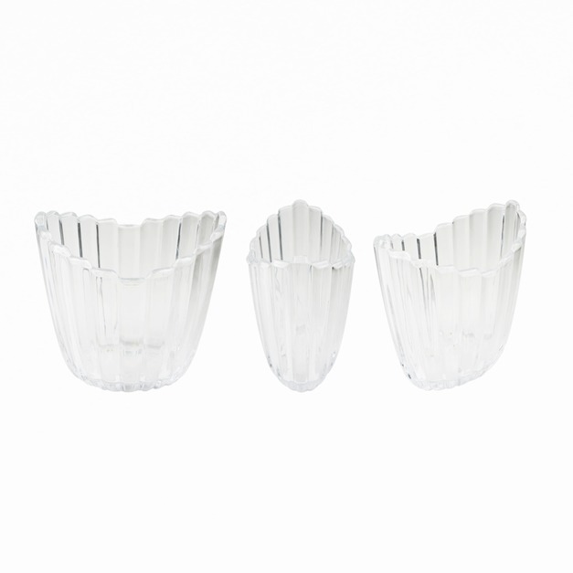 【DELISOGA】Melody 旋律系列 波浪豎紋小花瓶 造型玻璃盆栽 玻璃收納盒 玻璃花器 豎紋花瓶 波浪花瓶