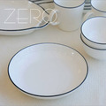 ZERO原點居家 簡約藍線 深盤/義大利麵盤 7吋 8吋 9吋 湯盤 創意北歐風 陶瓷餐盤 菜盤 圓盤 家用陶瓷餐具_1
