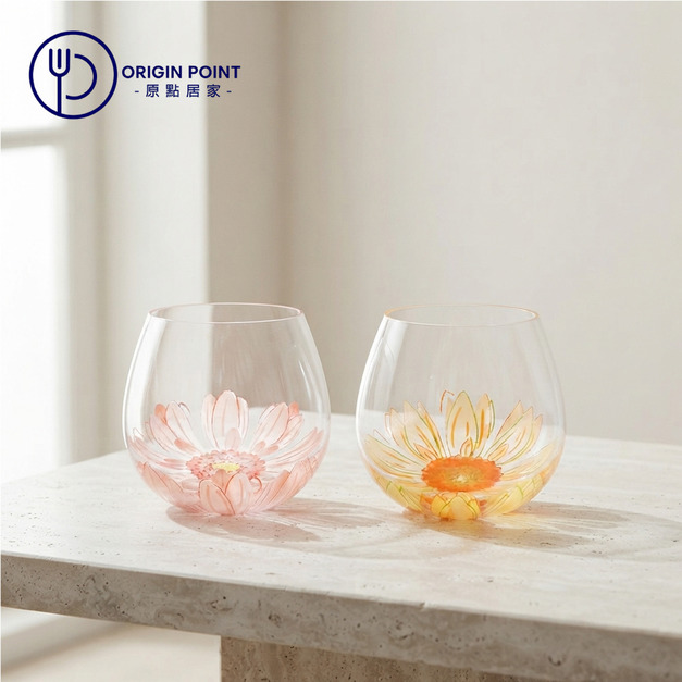 【Toyo-Sasaki】BENEDIRE 綻放系列 紅花 橙花 495mL 495cc 花卉酒杯 花朵酒杯