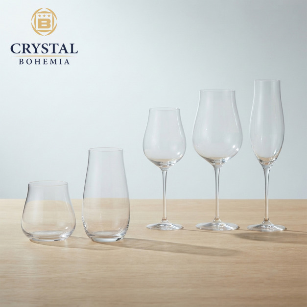 【CRYSTAL BOHEMIA】LIMOSA 花漾系列 水晶玻璃杯 白酒杯 紅酒杯 笛型香檳杯 啤酒杯 高腳杯
