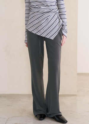 彈性滑布微喇叭長褲