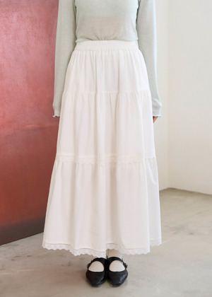 花邊蕾絲層次長裙