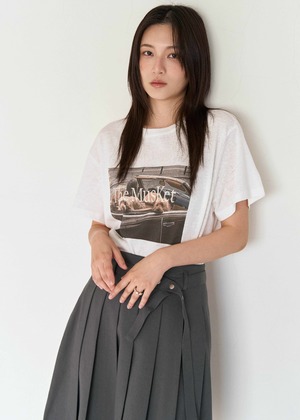 小狗印刷寬鬆TEE