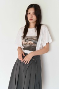 小狗印刷寬鬆TEE