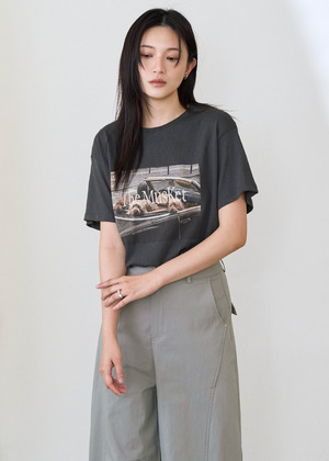 小狗印刷寬鬆TEE