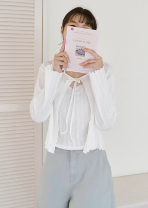 (預)蕾絲提花兩件式上衣