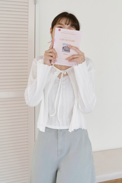 (預)蕾絲提花兩件式上衣