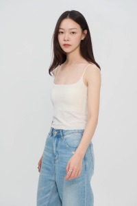 後單條簍空冰絲背心