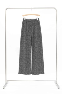 豹紋厚棉鬆緊寬褲