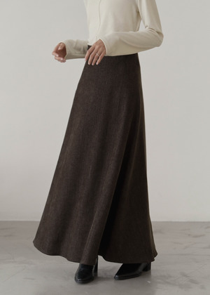 (預)混色刷紋絨面傘擺裙