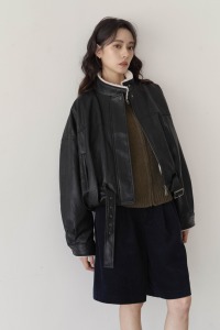 內刷毛軟皮革外套