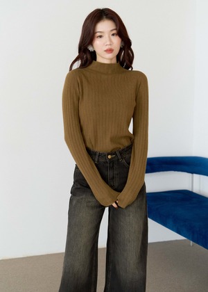 細織直紋微領針織衣