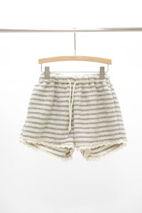 蕾絲拼接厚毛絨短褲