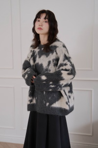 暈染磨毛感oversize毛衣