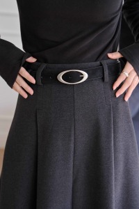 橢圓釦環磨砂皮帶