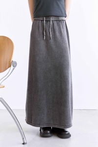 洗舊感針織長裙