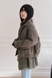 刷白暈紋感寬鬆外套