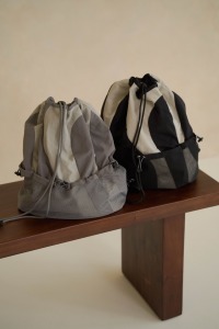 拼色束口後背包