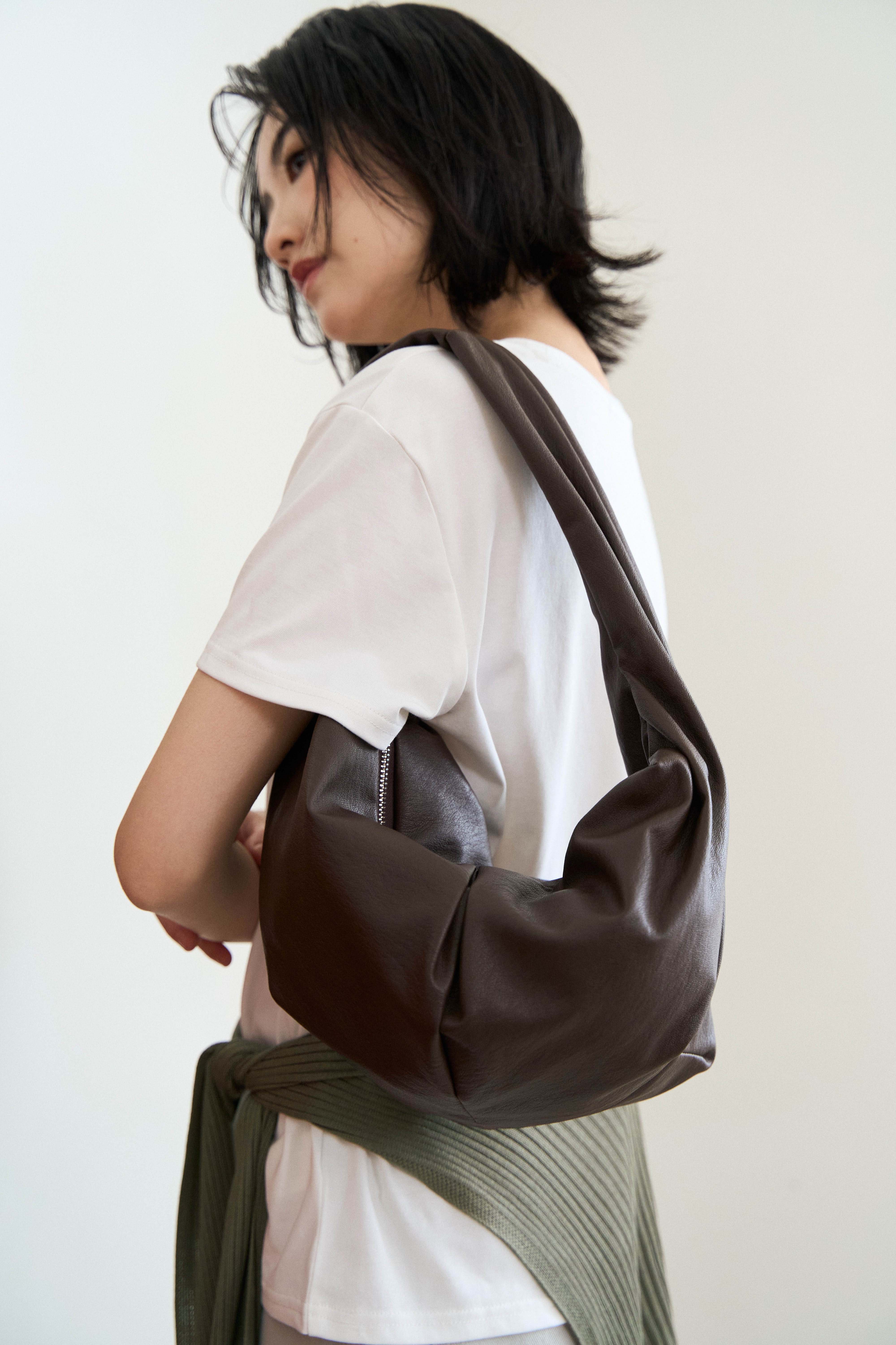 軟皮手提單肩小包