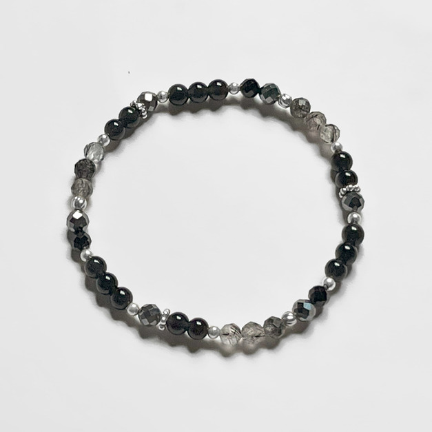 黑曜石黑髮晶手鍊