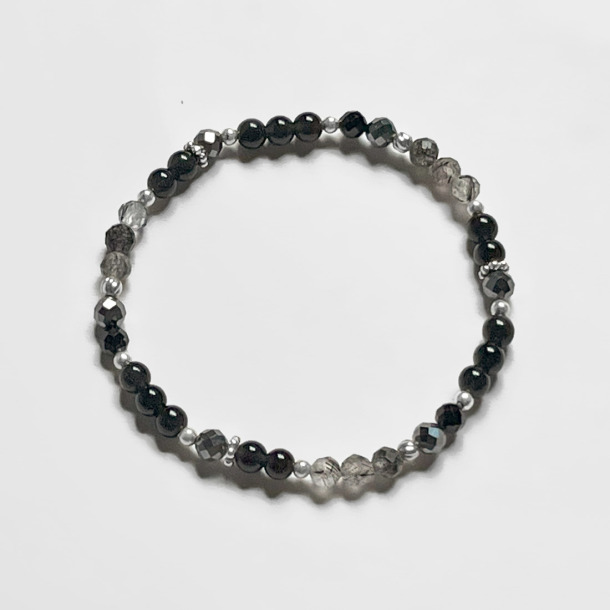 黑曜石黑髮晶手鍊