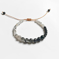 黑曜石黑髮晶蠟線手鍊_2