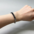 黑曜石黑髮晶蠟線手鍊_6