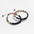 黑曜石多彩礦石蠟線手鍊_4